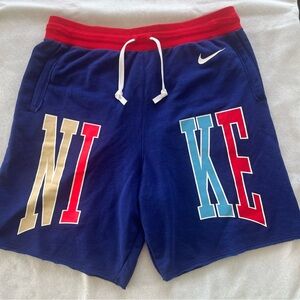 Nike Sportswear Americana Swoosh Shorts Blue RWB Fleece Gym CK0148-455 Men's XL